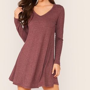 Shein Heather Pocket Front Swing Dress/Tunic